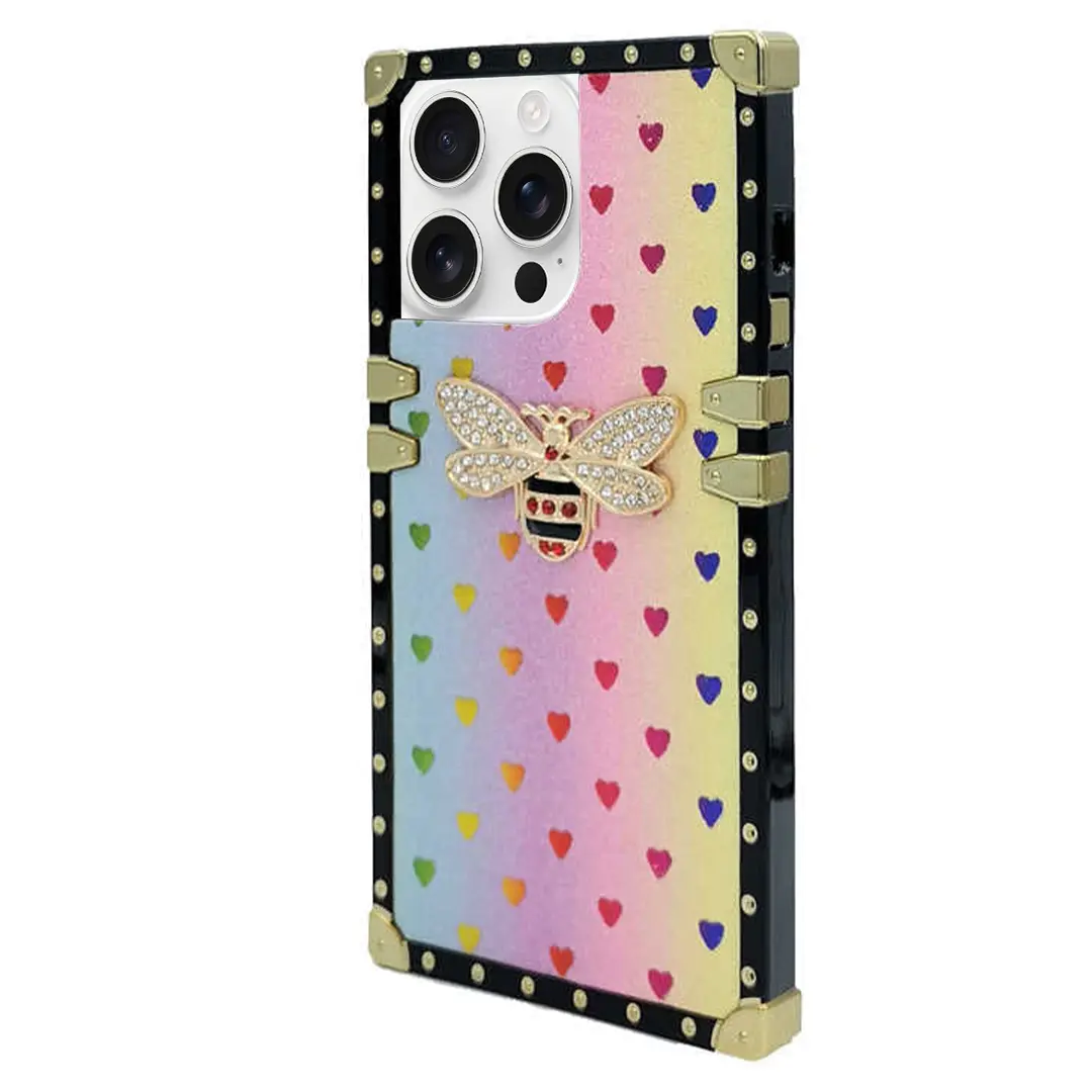 iPhone 15 Pro Max Heart Butterfly Case Pink